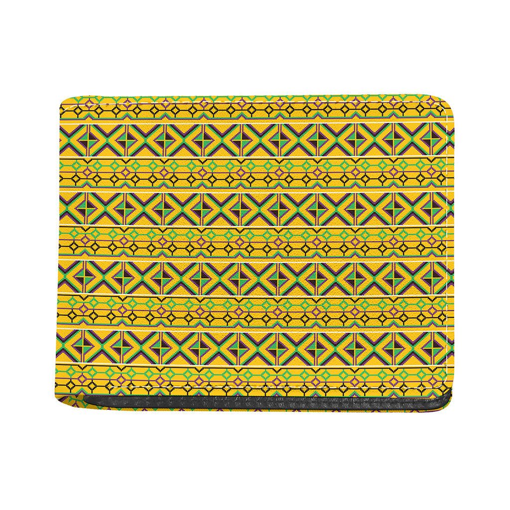 Asante Kente Pattern Print Bifold Wallet