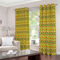 Asante Kente Pattern Print Dimout Grommet Curtains