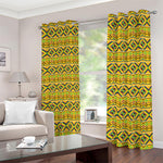 Asante Kente Pattern Print Blackout Grommet Curtains