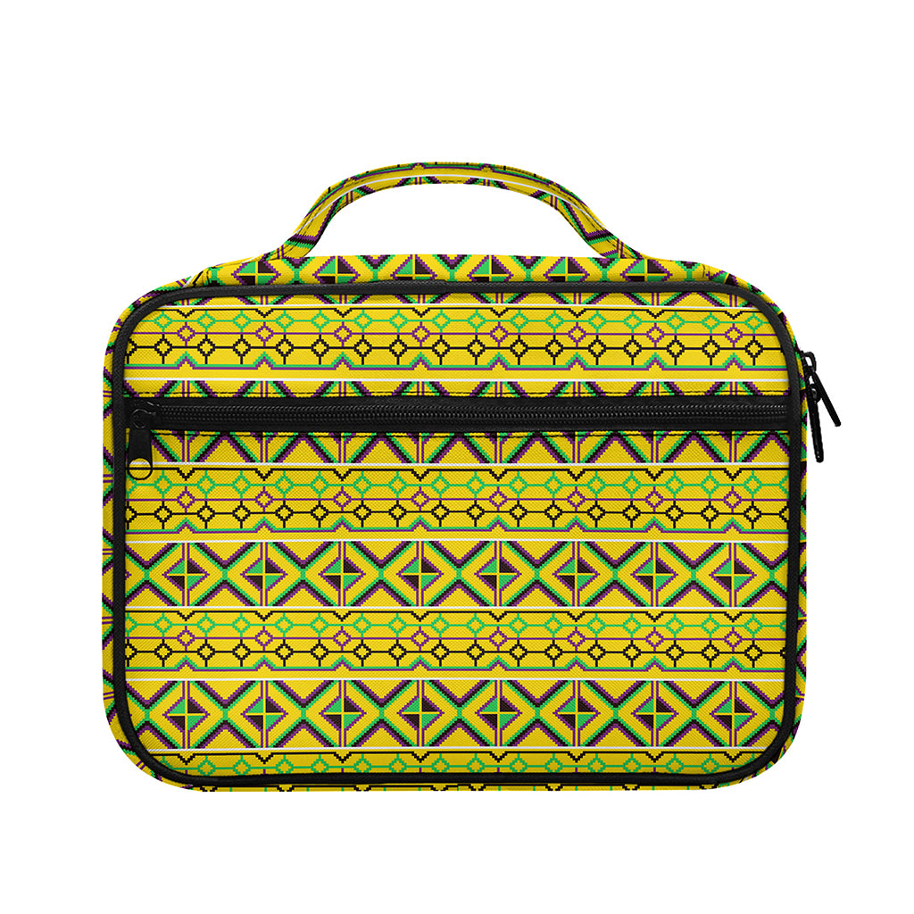 Asante Kente Pattern Print Briefcase Bible Bag