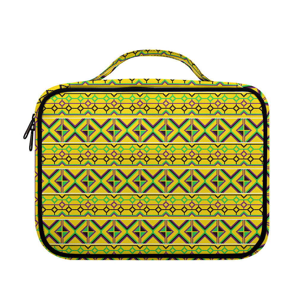 Asante Kente Pattern Print Briefcase Bible Bag