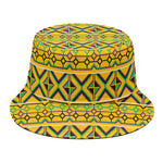 Asante Kente Pattern Print Bucket Hat