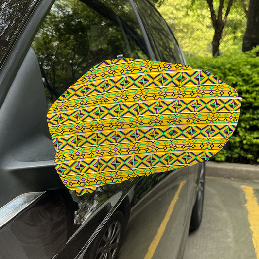 Asante Kente Pattern Print Car Side Mirror Covers