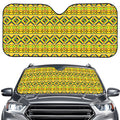 Asante Kente Pattern Print Car Windshield Sun Shade
