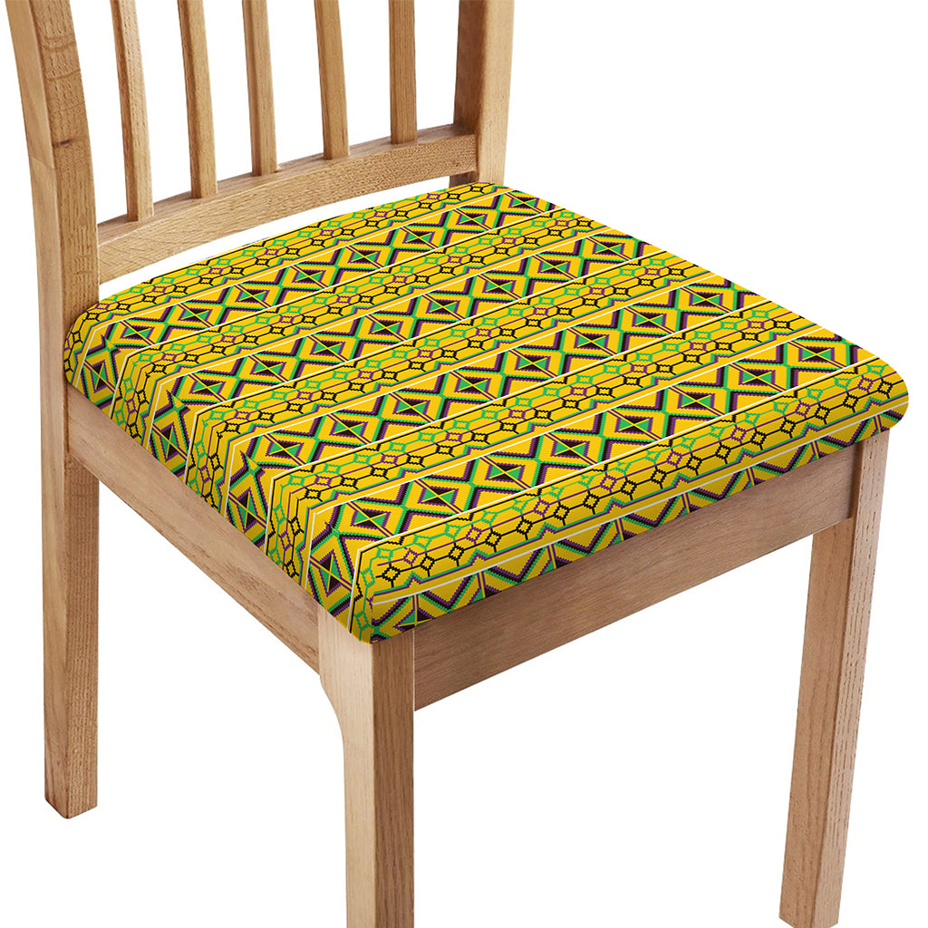 Asante Kente Pattern Print Chair Cushion Cover