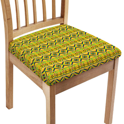 Asante Kente Pattern Print Chair Cushion Cover