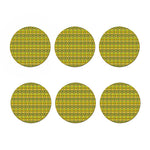 Asante Kente Pattern Print Coaster Set