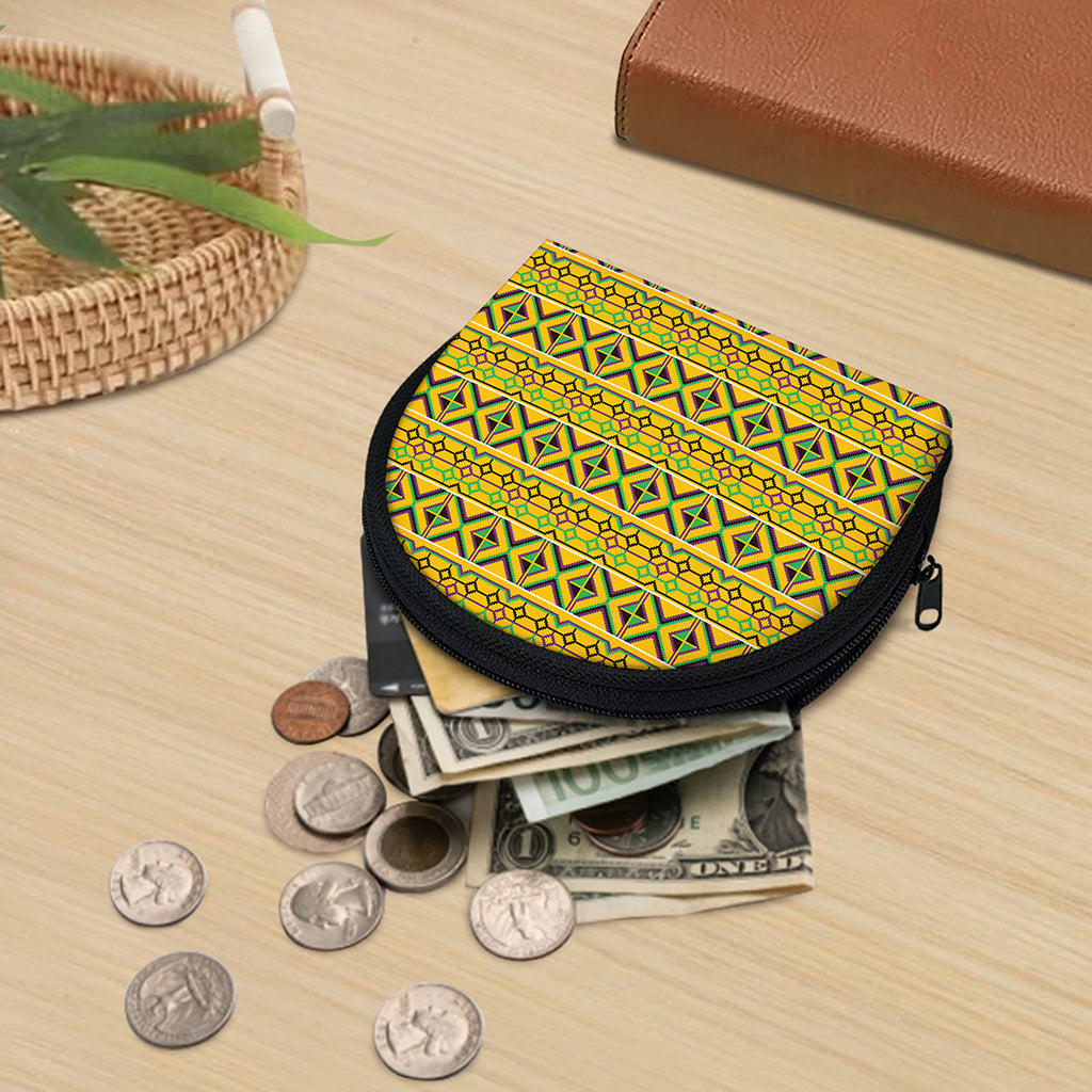 Asante Kente Pattern Print Coin Purse