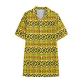 Asante Kente Pattern Print Cotton Hawaiian Shirt