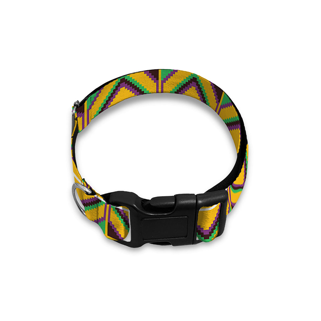Asante Kente Pattern Print Dog Collar