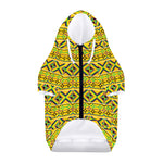 Asante Kente Pattern Print Dog Zip Up Hoodie