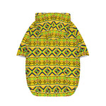 Asante Kente Pattern Print Dog Zip Up Hoodie