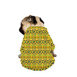 Asante Kente Pattern Print Dog Zip Up Jacket