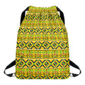 Asante Kente Pattern Print Drawstring Backpack