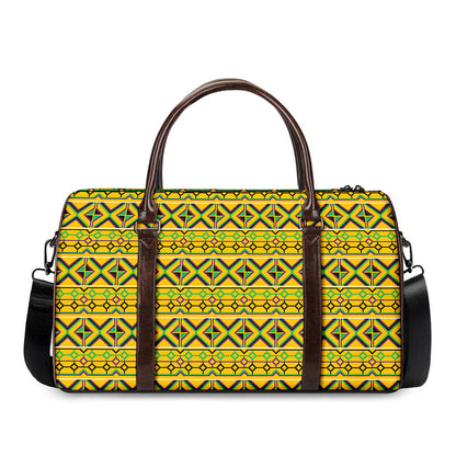 Asante Kente Pattern Print Duffle Bag