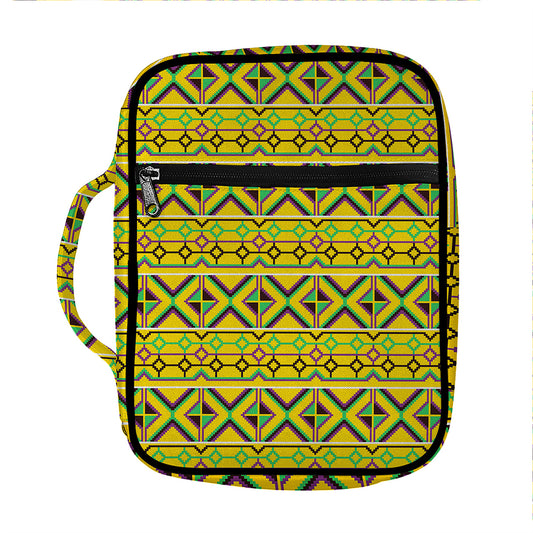 Asante Kente Pattern Print Front Pocket Bible Bag