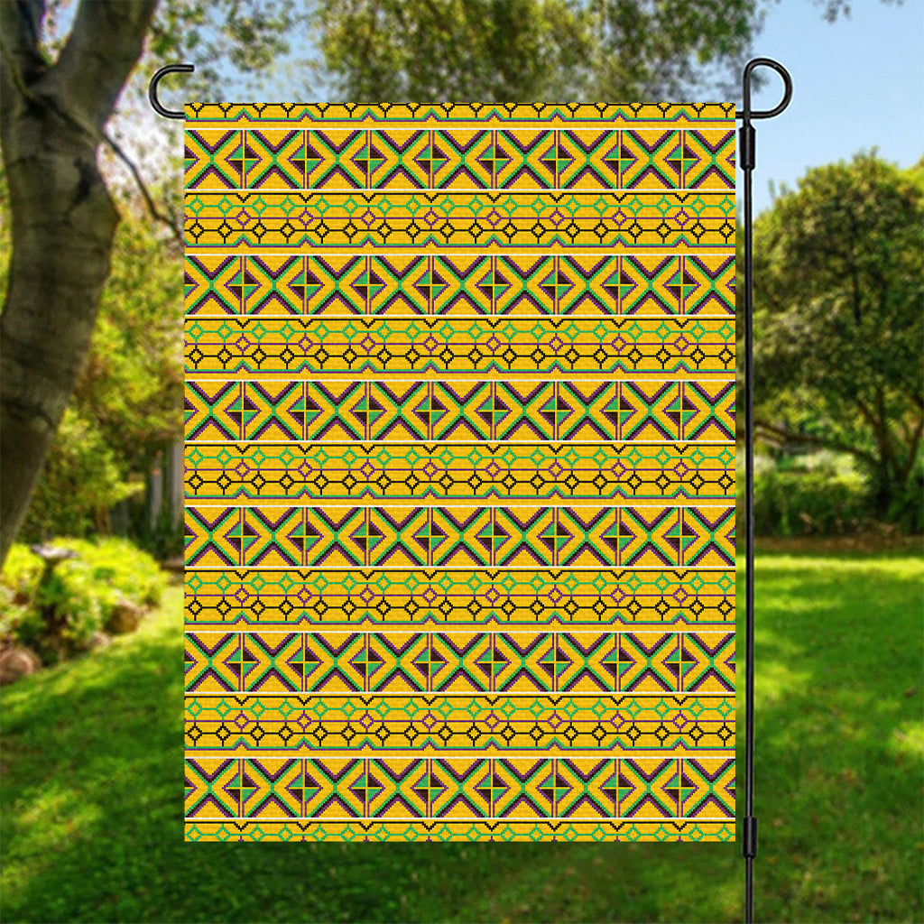 Asante Kente Pattern Print Garden Flag