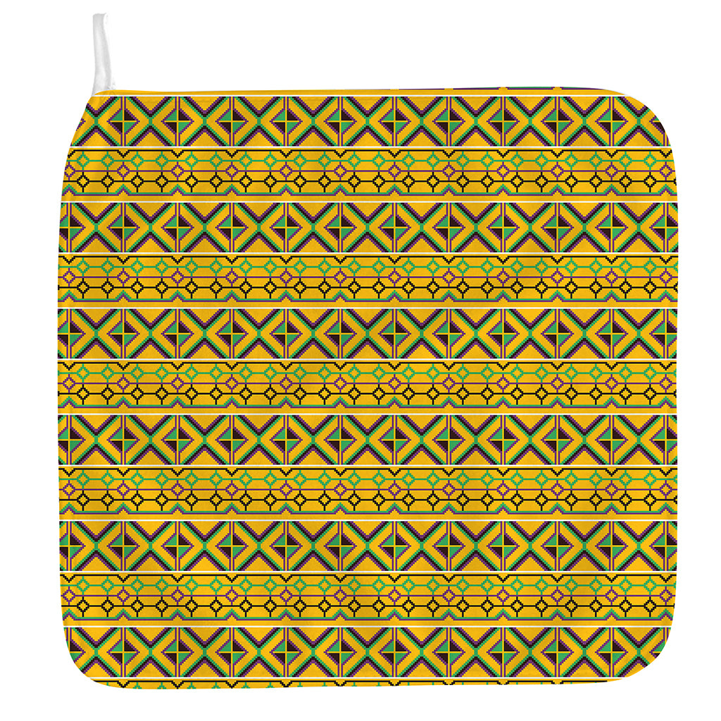 Asante Kente Pattern Print Hand Towel