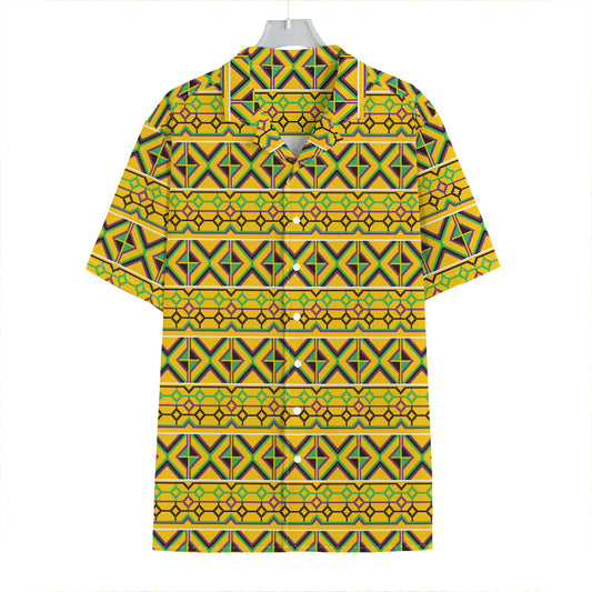 Asante Kente Pattern Print Hawaiian Shirt