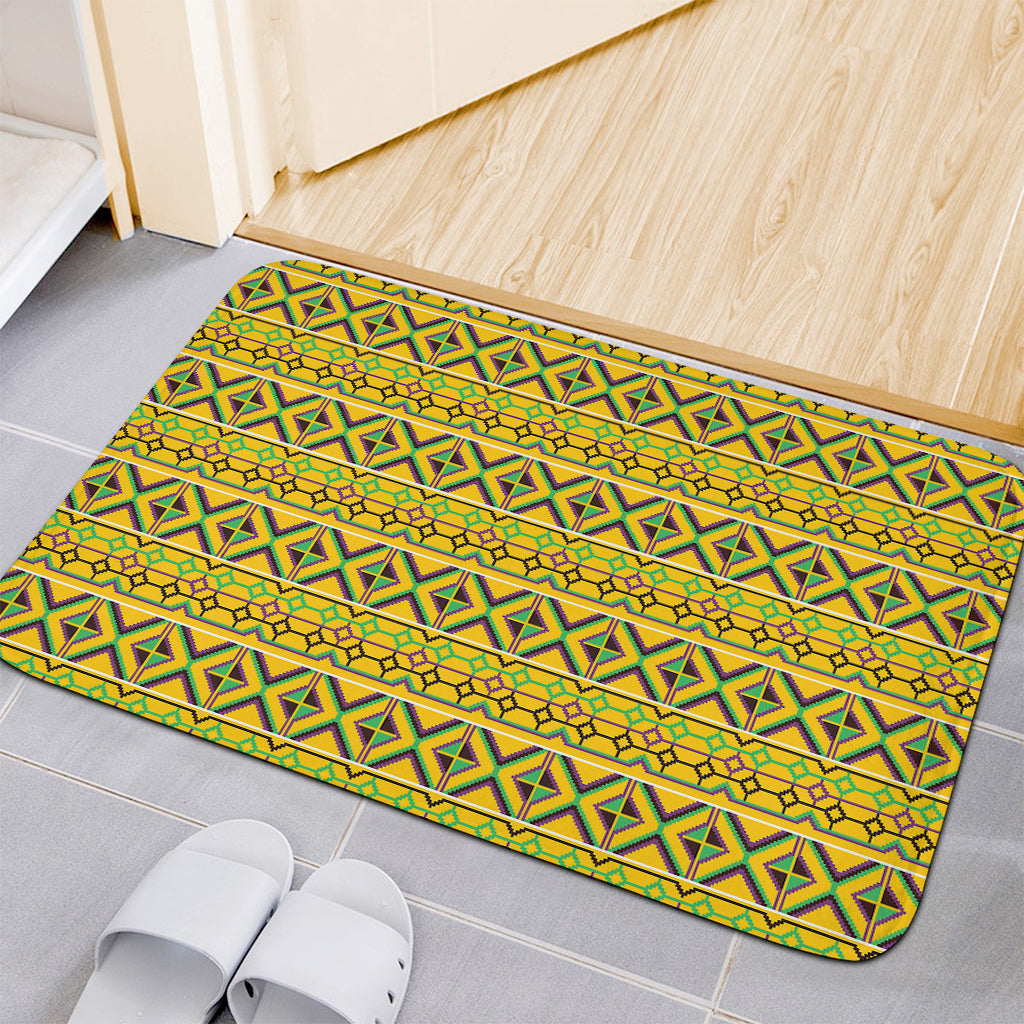 Asante Kente Pattern Print Indoor Door Mat