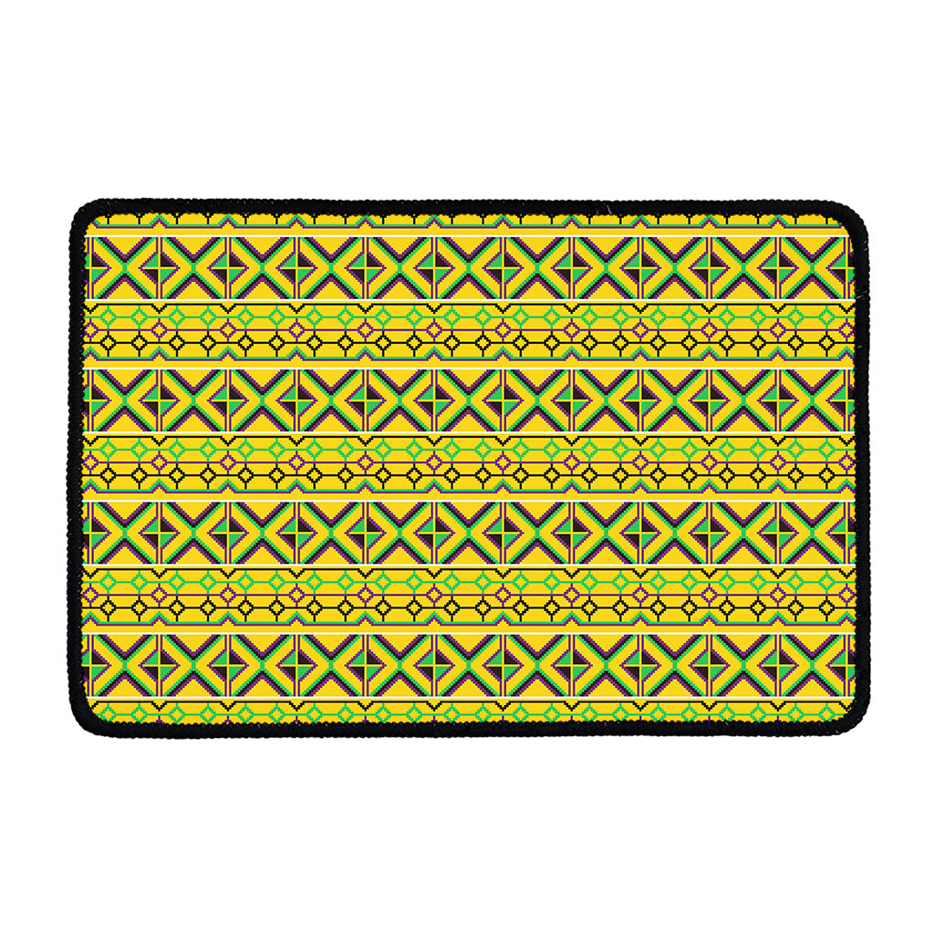 Asante Kente Pattern Print Kitchen Mat
