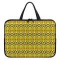 Asante Kente Pattern Print Laptop Sleeve With Handle