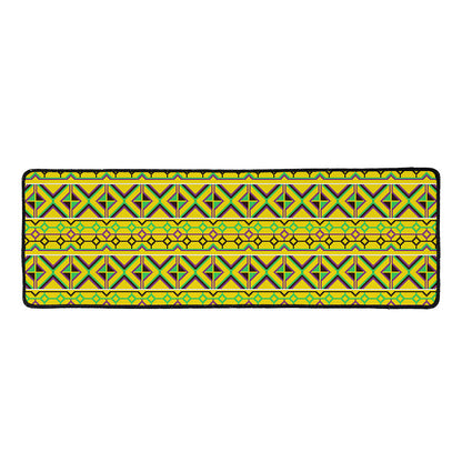 Asante Kente Pattern Print Long Kitchen Mat