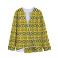 Asante Kente Pattern Print Long Sleeve Short Coat