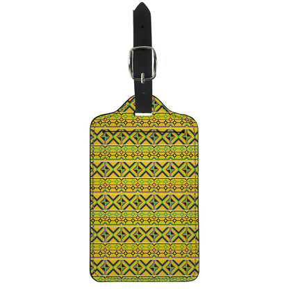 Asante Kente Pattern Print Luggage Tag