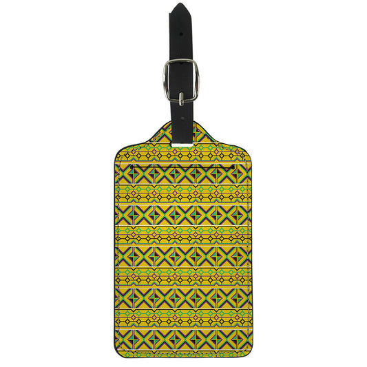 Asante Kente Pattern Print Luggage Tag