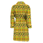 Asante Kente Pattern Print Men's Bathrobe