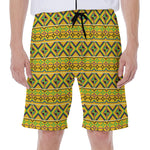 Asante Kente Pattern Print Men's Beach Shorts