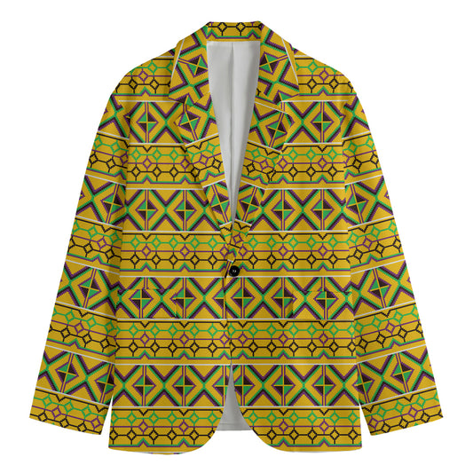 Asante Kente Pattern Print Men's Blazer