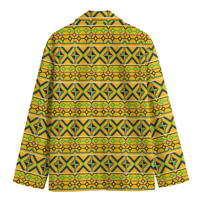 Asante Kente Pattern Print Men's Blazer