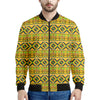 Asante Kente Pattern Print Men's Bomber Jacket