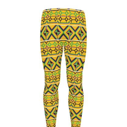 Asante Kente Pattern Print Men's leggings