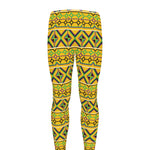 Asante Kente Pattern Print Men's leggings