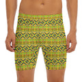 Asante Kente Pattern Print Men's Long Boxer Briefs