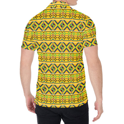 Asante Kente Pattern Print Men's Shirt