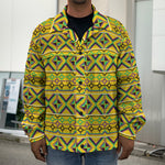 Asante Kente Pattern Print Men's Shirt Jacket