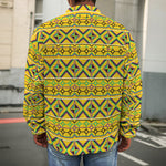Asante Kente Pattern Print Men's Shirt Jacket