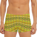 Asante Kente Pattern Print Men's Short Boxer Briefs
