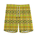Asante Kente Pattern Print Men's Athletic Shorts