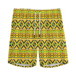 Asante Kente Pattern Print Men's Sports Shorts