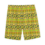 Asante Kente Pattern Print Men's Sports Shorts