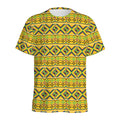 Asante Kente Pattern Print Men's Athletic T-Shirt