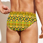 Asante Kente Pattern Print Men's Swim Briefs