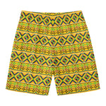 Asante Kente Pattern Print Men's Swim Trunks