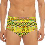 Asante Kente Pattern Print Men's Triangle Swim Briefs