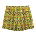 Asante Kente Pattern Print Mesh Shorts